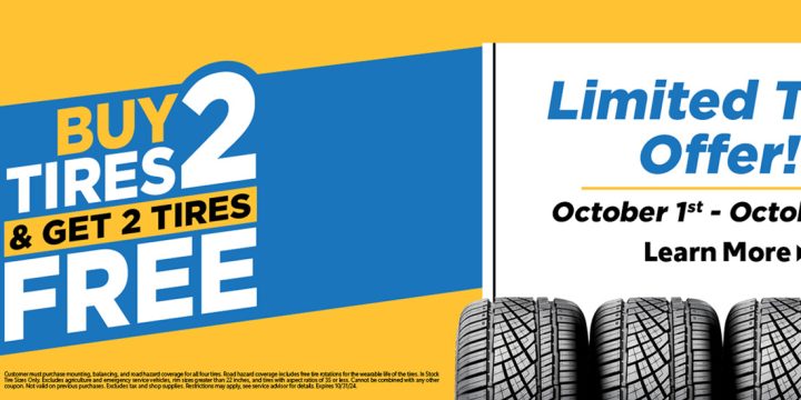 Buy 2 Tires Get 2 Tires Free